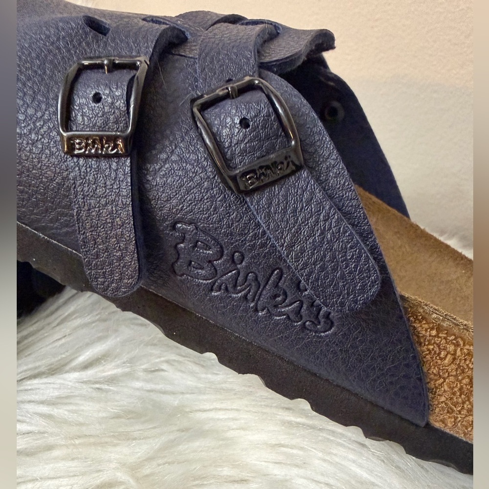 Birkenstock Dark Blue Leather Footwear - Picture 9 of 14
